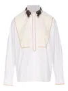 Essentiel Antwerp Lace-panel Embellished Shirt In White