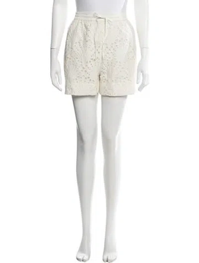 Pre-owned Essentiel Antwerp Lace Pattern Mini Shorts W/ Tags In Neutral