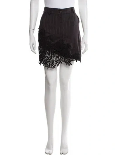 Pre-owned Essentiel Antwerp Lace Pattern Mini Skirt In Black