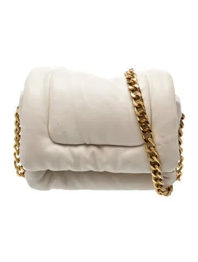 Pre-owned Essentiel Antwerp Leather Evening Bag In Neutrals