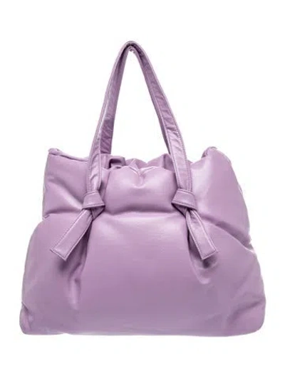 Pre-owned Essentiel Antwerp Leather Shoulder Bag In Purple