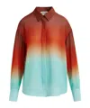 Essentiel Antwerp Tie Dye Straight Shirt Blouse In Neptune In Multi