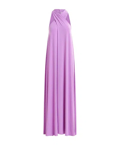 Essentiel Antwerp Lilac Halter Neck Maxi-length Dress In Purple