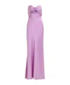 Essentiel Antwerp Lilac Strapless Satin Maxi-length Dress In Lilac