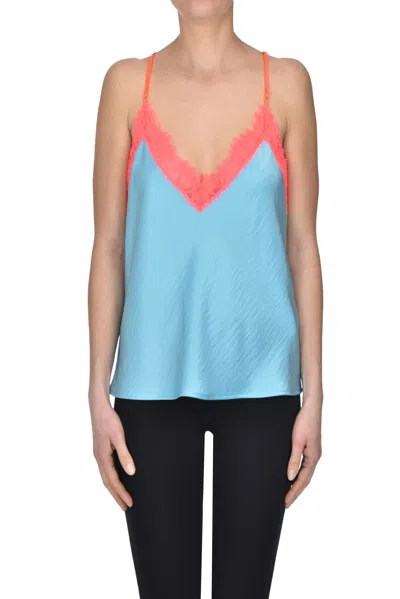 Essentiel Antwerp Lingerie Top With Lace In Blue