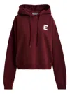 Essentiel Antwerp Logo-print Drawstring Hoodie In Red
