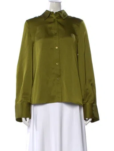 Pre-owned Essentiel Antwerp Long Sleeve Blouse W/ Tags In Green