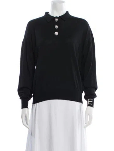 Pre-owned Essentiel Antwerp Long Sleeve Polo In Blue