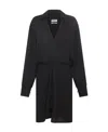 Essentiel Antwerp Twist-front Shirt Dress In Black