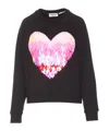Essentiel Antwerp Heater Sequined Heart Sweatshirt In Black
