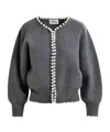 Essentiel Antwerp Ideas Embellished Dropped-shoulder Cardigan In Gray