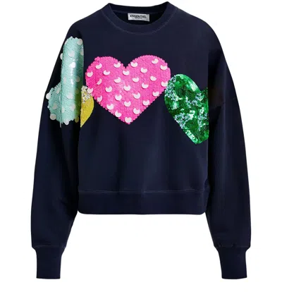 Essentiel Antwerp Long-sleeved Sweatshirt In Black