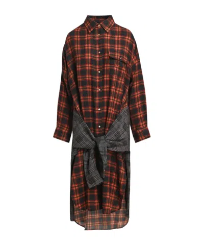 Essentiel Antwerp Long-sleeve Shirt Dress In Multi