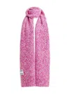 Essentiel Antwerp Melange-knit Wool-blend Scarf In Pink
