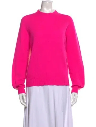 Pre-owned Essentiel Antwerp Merino Wool Mock Neck Sweater In Pink