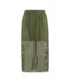 Essentiel Antwerp Handkerchief Sequin Mesh Skirt With Removable Shorts In Green