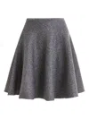 Essentiel Antwerp Metallic-effect Knitted Mini A-line Skirt In Gray