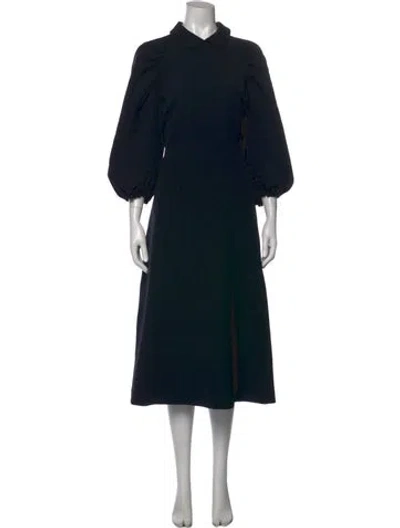 Pre-owned Essentiel Antwerp Midi Length Dress In Black