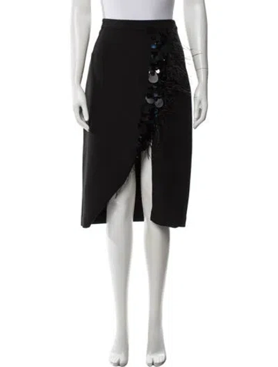 Pre-owned Essentiel Antwerp Midi Length Skirt In Black