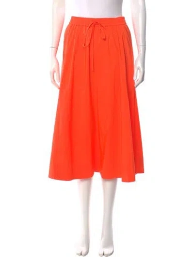 Pre-owned Essentiel Antwerp Midi Length Skirt In Orange