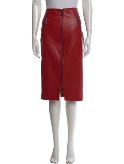 Pre-owned Essentiel Antwerp Midi Length Skirt In Red