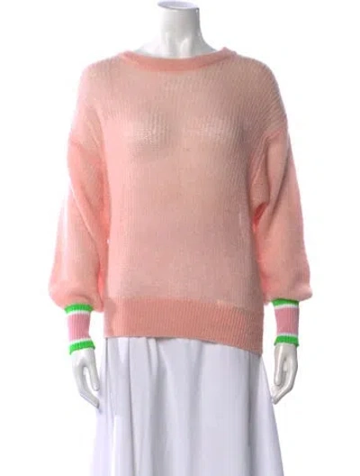 Pre-owned Essentiel Antwerp Mohair Crew Neck Sweater In Pink