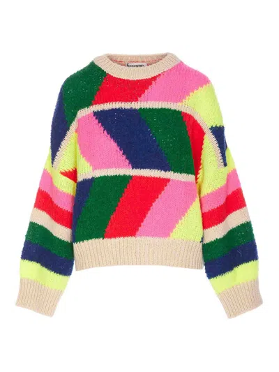 Essentiel Antwerp Geometric Intarsia-knitted Sweater In Multicolour