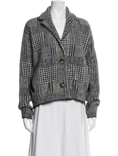 Pre-owned Essentiel Antwerp Nylon Patterned Jacket In Black