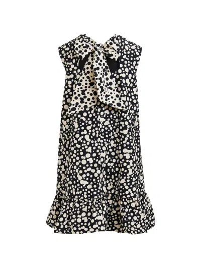 Essentiel Antwerp Open-back Ruffled Mini Dress In Blue