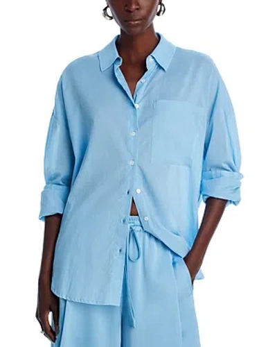 Essentiel Antwerp Oversized Shirt In Middle Blue