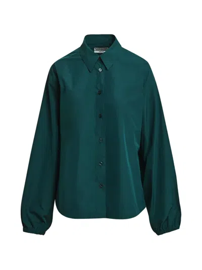 Essentiel Antwerp Oversized Voluminous-sleeve Shirt In Grün