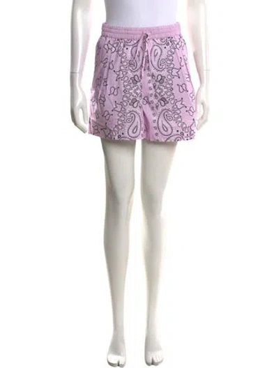 Pre-owned Essentiel Antwerp Paisley Print Mini Shorts W/ Tags In Purple