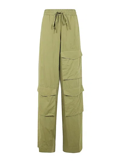 Essentiel Antwerp Fopy Cargo Pocket Trousers In Green