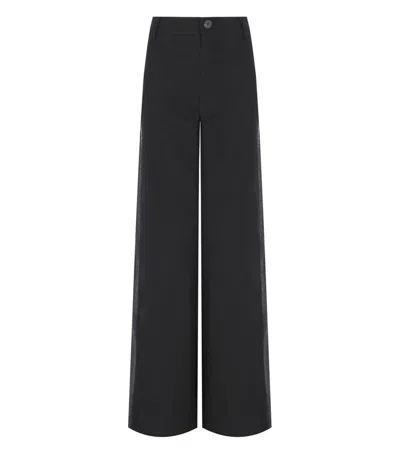 Essentiel Antwerp Gorror Black Wide Leg Trousers