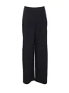 Essentiel Antwerp Crystal-embellished High-waisted Trousers In Gray