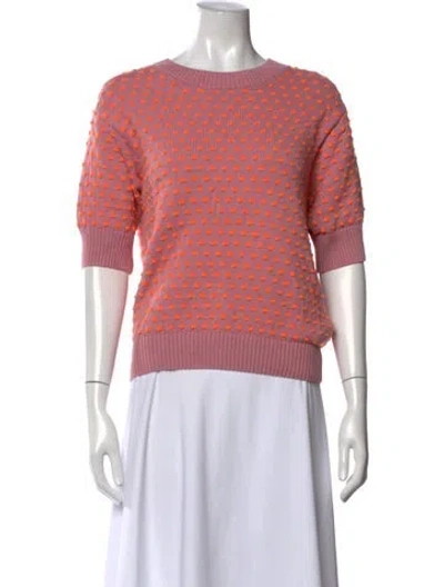 Pre-owned Essentiel Antwerp Patterned Crew Neck Sweater In Pink