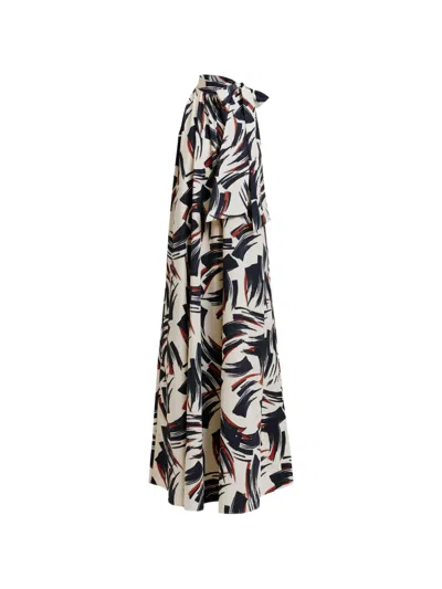 Essentiel Antwerp Patterned Maxi Dress In Black