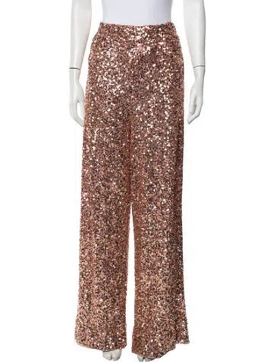 Pre-owned Essentiel Antwerp Patterned Wide Leg Pants In Brown