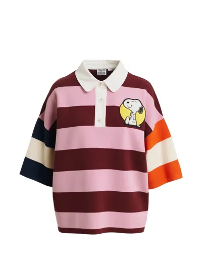 Essentiel Antwerp Peanuts Embroidered Polo Shirt In Multi