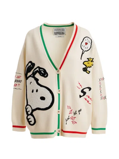 Essentiel Antwerp Jaseball Ivory Cardigan In Multi