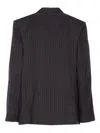 Essentiel Antwerp Pinstripe Double-breasted Blazer In Black