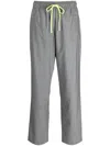 Essentiel Antwerp Pinstripe-pattern Drawstring-waist Trousers In Grey