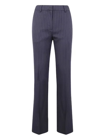 Essentiel Antwerp Pinstripe Trousers In Blue