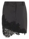 Essentiel Antwerp Interior Crochet Miniskirt In Black