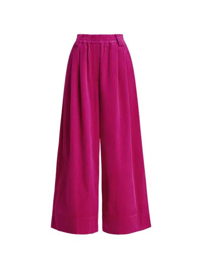 Essentiel Antwerp Pleated Corduroy Trousers In Pink