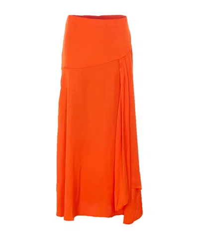 Essentiel Antwerp Pleated Midi Skirt In Neutral