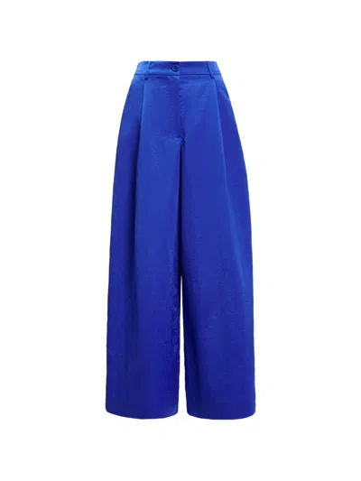 Essentiel Antwerp Pleated Palazzo Pants In Blue