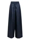 Essentiel Antwerp Pleated Trousers In Blue