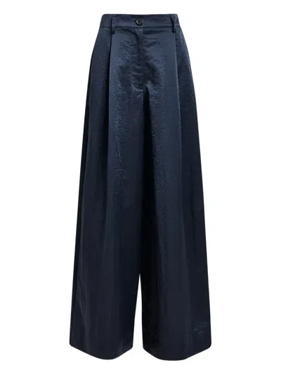 Essentiel Antwerp Pleated Trousers In Blue