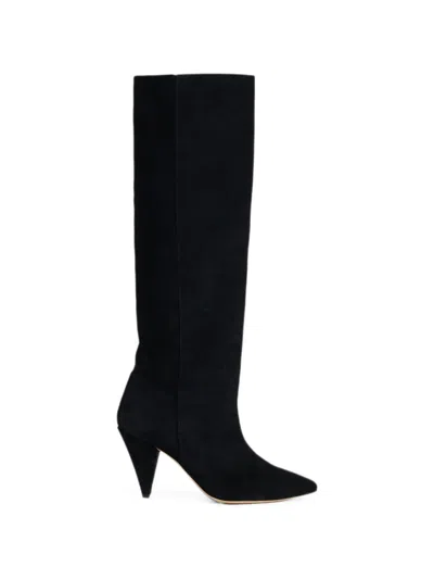 Essentiel Antwerp Pointed-toe Slouched Knee-high Boots In Black
